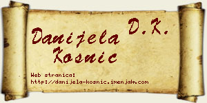 Danijela Kosnić vizit kartica